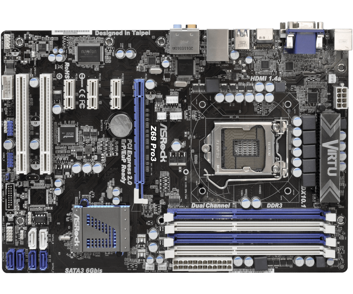 Подключение материнки asrock z68 pro3 gen3